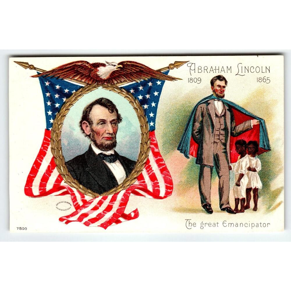 Abraham Lincoln "The Great Emancipator" Postcard President Political 1809-1865
